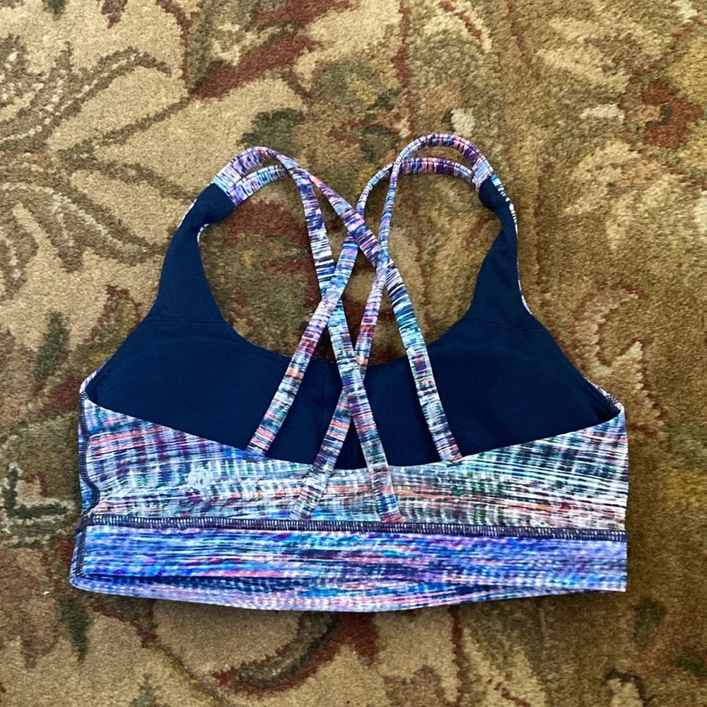 Lululemon Energy Sports Bra in Digital Oasis Alpine White Multi.